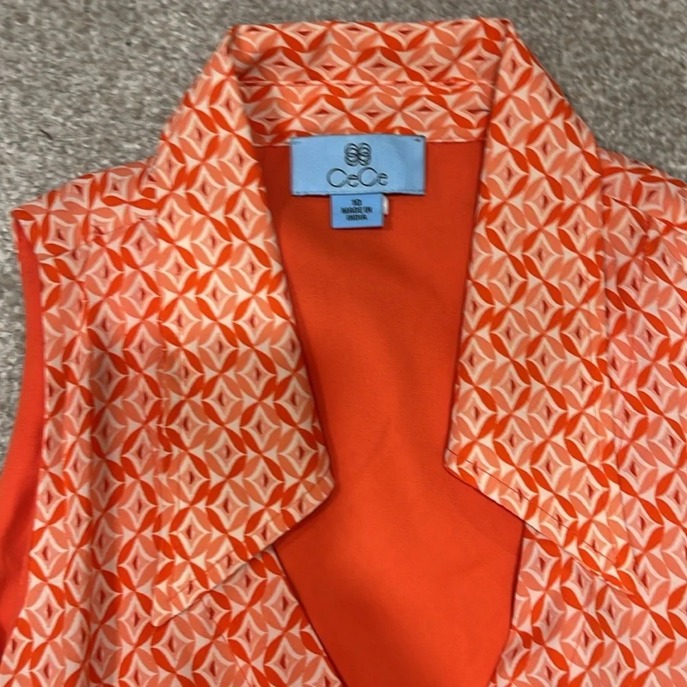 Sleeveless Red Patterned Dress - Picture 2 of 4